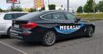 =BMW der Firma MEGASAT steht im Juni 2021 in Petersberg