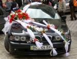 BMW 530d als Hochzeitwagen fotografiert in Lviv am 30-05-2009.