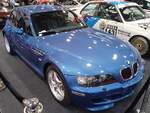BMW Z3 3.2 M-Coupe aus dem Jahr 2000 im Farbton estoril blau metallic.