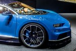 Bugatti Chiron (Detailaufnahme), ausgestellt auf dem Autosalon Genf 2016.