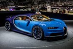 Bugatti Chiron, ausgestellt auf dem Autosalon Genf 2016.
