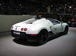 Bugatti Veyron 16.4 Grand Sport Roadster in weiss mit schwarzen Felgen und Chrom Grill - 09.03.2011