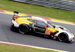 LMGTE Am Chevrolet Corvette C7.R, Larbre Compétition, Fahrer: Gianluca Roda, Paolo Ruberti, Kristian Poulsen. Ausfall nach 61 Runden bei den FIA WEC 6h Spa-Francorchamps am 2.5.2015. Mitgezogen und schräg in Szene gesetzt um Dynamik auszudrücken!