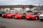 Ferraris (California, F430, Scuderia, Superamerica und Italia) in Bblingen am 30.12.2011