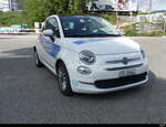 Dienstwagen Fiat 500 der Firma HORNER in Biel am 30.09.2023