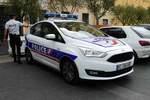 =Ford C-Max als Dienstfahrzeug der französischen Polizei steht im September 2017 in Nizza