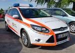 =Ford Focus des DRK OV SCHOPFHEIM, gesehen auf dem Parkplatz der Rettmobil 2022, 05-2022