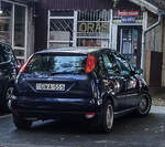 Rückansicht: Ford Focus I, aufgenommen in September, 2019 in Pécs (HU).