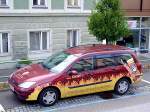 FORD-Kombi mit  feuriger  Werbebeklebung;110804