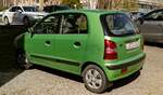 Hyundai Atos Prime (Facelift) in Tropical Green, gesehen in April, 2022.
