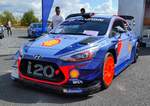 =Hyundai i20 WRC, 1600 ccm, 380 PS, steht beim Fuldaer Autotag 2018 im August 