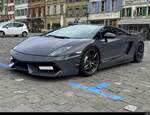 Sportwagen Lamborgihni Gallardo ? Super Leggera auf einem Parkplatz in Aarberg am 28.02.2026