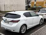 Rückansicht: Lexus CT200h.