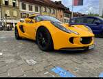 Gelber Lotus Exige in Aarberg am 15.08.2026