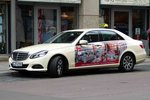 =Mercedes Benz als Taxi im Leipzig, Juli 2016