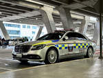 Mercedes S-Klasse der Thailändischen Polizei  The Royal Protection  am Flughafen Bangkok Suvarnabhumi - 28.04.2023