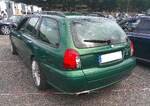 Heckansicht eines MG ZT-T190 im Farbton LeMans green.