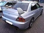 Heckansicht eines Mitsubishi Lancer Evolution IX.