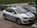 Opel Astra Polizei Streifenwagen in Bijelo Polje in Montenegro am 21.5.2017.