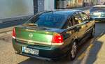 Rückansicht: Opel Vectra C in Digitalgrün (digital green) Foto: August, 2021.
