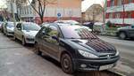 Dreimal Peugeot 206 hintereinander.