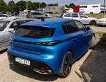 Rückansicht: Peugeot 308 Mk3 in Vertigo Blue. Foto: Juni, 2022.