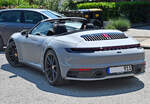 Porsche 911 Cabrio offen, Heckansicht bei Euskirchen - 09.06.2023