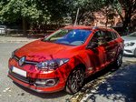 Roter Renault Megane III Grandtour, gesehen am 31.08.2016