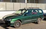 Renault Mégane Mk1 Break in einer sehr attraktiven grünen Farbe. Foto: Januar 2023.
