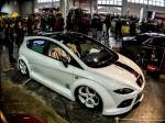 Dieser Seat Leon wurde auf dem Auto, Motor und Tuning Show ausgestellt (23.