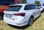 =Skoda Octavia des DRK KV OSTERHOLZ, abgestellt auf dem Parkplatz der RettMobil im Mai 2025