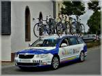 Skoda Superb als Mannschaftswagens des  Andalucia-Caja Granada  Teams bei der Skoda Tour de Luxembourg aufgenommen am 04.06.2011.