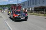 Škoda Begleitfahrzeug des Team BMC am 17.6.17 wärend des Tour de Suisse Rennens in Schaffhausen.