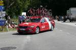 Škoda Begleitfahrzeug des Team Katusha / Alpecin am 17.6.17 wärend des Tour de Suisse Rennens in Schaffhausen.