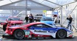 Ford GT (Gran Turismo Le Mans kurz: GTLM) Ausgestellung auf dem Gelände vor den Tribühnen in Circuit Spa Francorchamps am 7.5.2016
