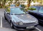 Toyota Corolla E110, fotografiert in Budapest (Ungarn), September, 2019.