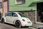 VW New Beetle, Rückansicht.