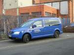 VW Caddy der Firma  KUFALK Logistik  unterwegs in Fulda am 26.01.09