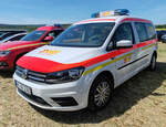 =VW Caddy vom ASB Ortsverband HAMBURG-WEST, gesehen auf dem Parkplatz der 2025er Rettmobil in Fulda