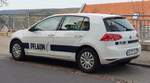 =VW Golf VII des Logistikers PFLAUM steht im April 2021 in Hünfeld