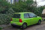 Rückansicht: VW Lupo in grün. Foto: 04.2021.