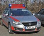 VW Passat Einsatzfahrzeug des Bahnhofsmangers von Lehrte, am 22.02.2011 in Lehrte.