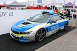 BMW I8 Polizei Vorführfahrzeug am 18.05.19 auf der RettMobil in Fulda