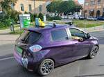 Rückansicht / Seitanansicht: Renault Zoe in Blueberry purple.