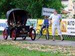 ALLISON Electric-Car, Bj1902 trifft in Unterstetten zur Wadholz Classic 2012 ein; 120715