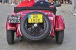 Heckansicht des Alfa Romeo 6C 1750 Zagato, bei der Luxemburg Classic Rallye.