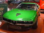 Alfa Romeo Montreal

Baujahr 1972, 8 Zylinder, 2593 ccm, 200 PS, über 220 km/h

Die PKW-Sammlung ist in einem zweiten Gebäude untergebracht, dass sich auf dem Gelände der lokalen Straßenmeisterei befindet. Da dort kein Museumspersonal ist, sind alle Modelle hinter Glas. 

Mobilia Automuseo, Kangasala, Finnland, 14.4.2013