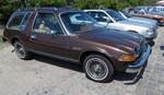 Profilansicht eines AMC Pacer Stationwagon im Farbton sable brown, gebaut in den Jahren von 1977 bis 1979. Die AMC (A merican M otors C orporation) entstand im Jahr 1954 durch den Zusammenschluss der Marken Rambler, Nash und Hudson. Mit dieser Aktion ...