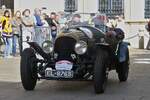 Bentley 3, BJ 1924, n�hert sich dem Endziel bei der Luxemburg Classic Rallye in der Stadt Luxemburg.