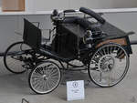 Ein 1898 gebauter Benz Velo ist im Verkehrszentrum des Deutschen Museums in München ausgestellt.